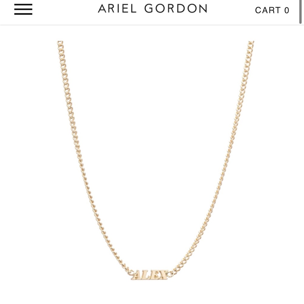 Ariel Gordon Carmella Name it Nexklace. 14k Gold. Name: Alex